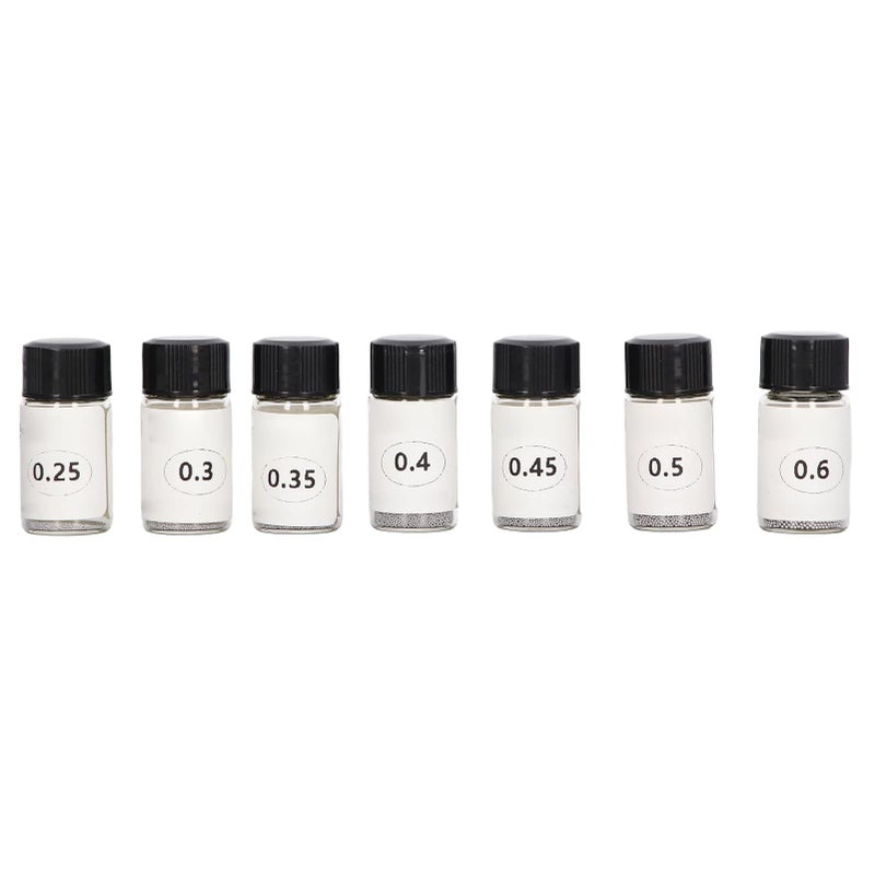 Walfront 7 Bottles Tin Solder Ball Tin Solder Ball Reballing Tin Solder Ball Reballing Soldering Heat Universal Stencils for PCB Chip 0.25, 0.3, 0.35, 0.4, 0.45, 0.5, 0.6mm - Image 1